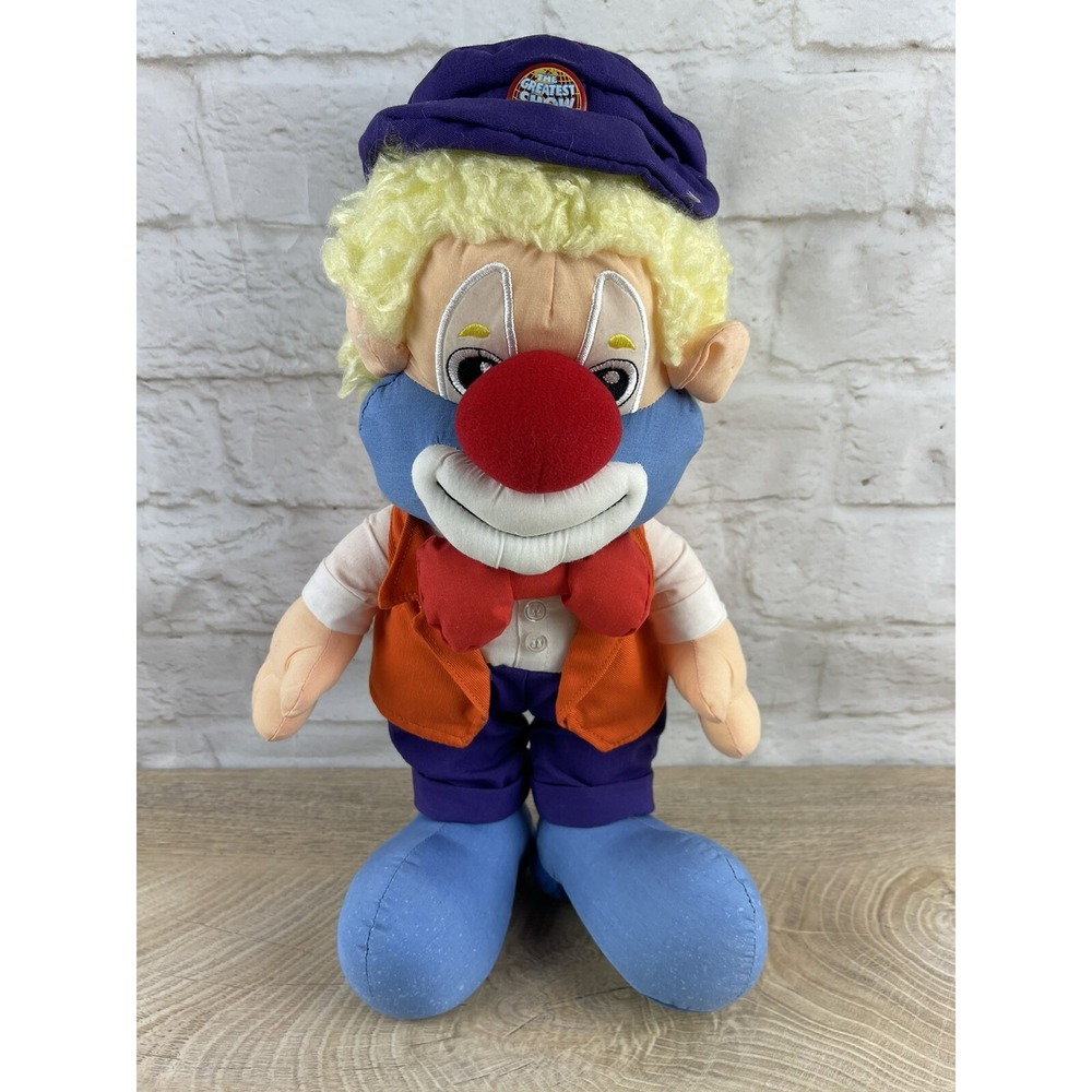 Vintage Ringling Brothers Greatest Show on Earth 14" Standing Clown Plush Doll